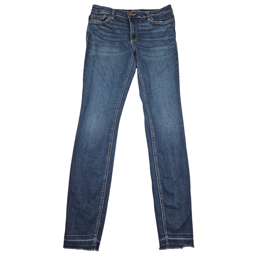 Prosperity Modern Skinny Jeans Dark Wash Raw Hem Denim Blue Sz 30